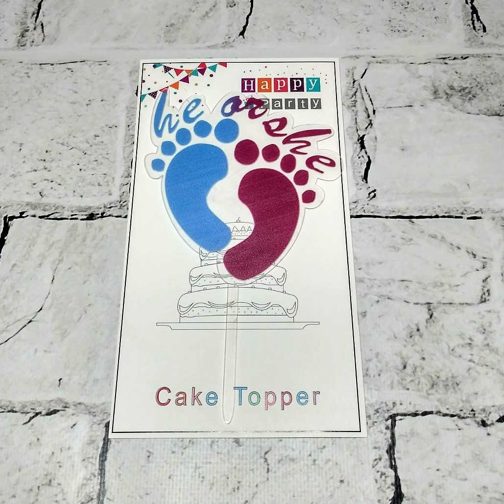 Топпер в торт She he?, гендер паті