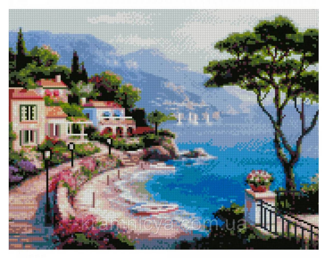 Алмазна мозаїка Літнє узбережжя, 40х50 Strateg (FA40199), фото 1