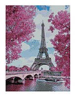 Алмазная мозаика Париж в розовых тонах 30х40 Strateg (HX411)