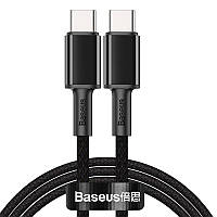 Кабель BASEUS Type-C/Type-C High Density Braided Fast Charging Data Cable 1M, 5A, 100W (CATGD-01) Black