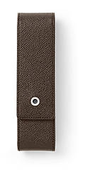Шкіряний футляр на 2 ручки Graf von Faber-Castell Case with magnetic catch, колір темно-коричневий, 118866