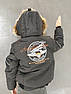 Зимова літня куртка для хлопчика Авіатор Розмір 134 — 140 см, фото 2
