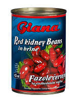 Фасоль красная Giana Red ridney beans 400 г Чехия