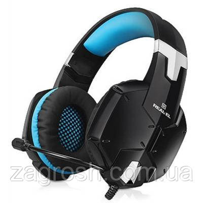 Promo Ціна! Навушники REAL-EL GDX-7500 black-blue - тільки на ZaGrosh.com.ua, фото 1
