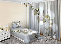 Комплект для спальни "Веточка белых орхидей" - Любой размер! Читаем описание!
