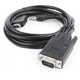 Перехідник HDMI to VGA 3.0 m Cablexpert (A-HDMI-VGA-03-10), фото 2
