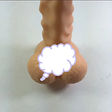 Реалістичний фалоімітатор на присосці 21 см, Ділдо фалос з мошонкою, інтимні іграшки для жінок, фото 4