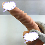 Реалістичний фалоімітатор на присосці 21 см, Ділдо фалос з мошонкою, інтимні іграшки для жінок, фото 7