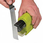 [ОПТ] Бездротова універсальна електрична стругачка для ножів і ножиць від батарейок SHARPENING, фото 4