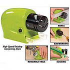 [ОПТ] Бездротова універсальна електрична стругачка для ножів і ножиць від батарейок SHARPENING, фото 5