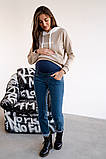 Завужені джинси для вагітних прямого силуету з високим трикотажним животиком, 2225486-6, фото 2