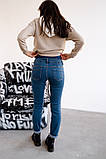 Завужені джинси для вагітних прямого силуету з високим трикотажним животиком, 2225486-6, фото 4
