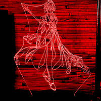 Акриловый светильник-ночник Чжун Ли (Zhongli) 2 красный tty-n000670