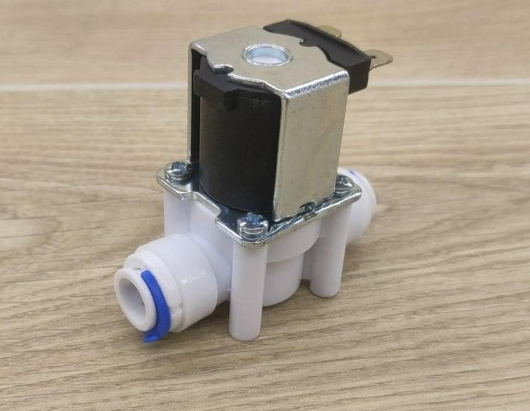 Клапан електромагнітний під трубку 3/8 10 мм 24 вольти, фото 1