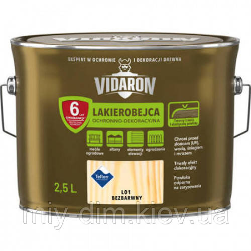 VIDARON лакобейц L01 безбарвний 2,5л PL