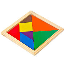 Дитяча дерев'яна головоломка Танграм