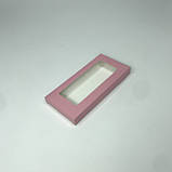 Коробка для шоколаду, 155*75*15 мм, з вікном, рожева, фото 2