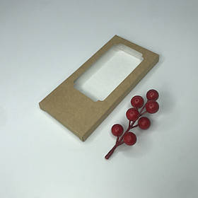 Коробка для шоколаду, 155*75*11 мм│НФ│, з вікном, крафт