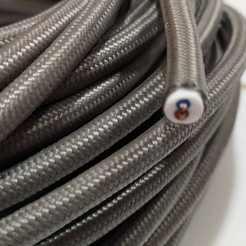 Серый провод в тканевой оплетке (2х0,5), цена 17 грн — Prom.ua (ID ...