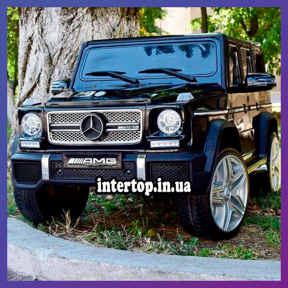 Дитячий електромобіль на акумуляторі Джип Mercedes M 3567 4WD пультом р/у дітей 3-8 років автопофарбування чорний