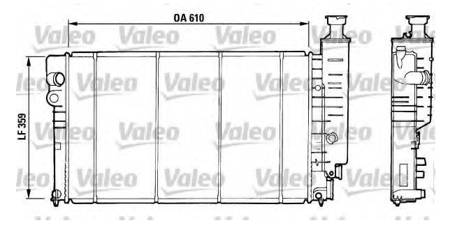 Радіатор охолодження двигуна Peugeot 107 405  Valeo 730506