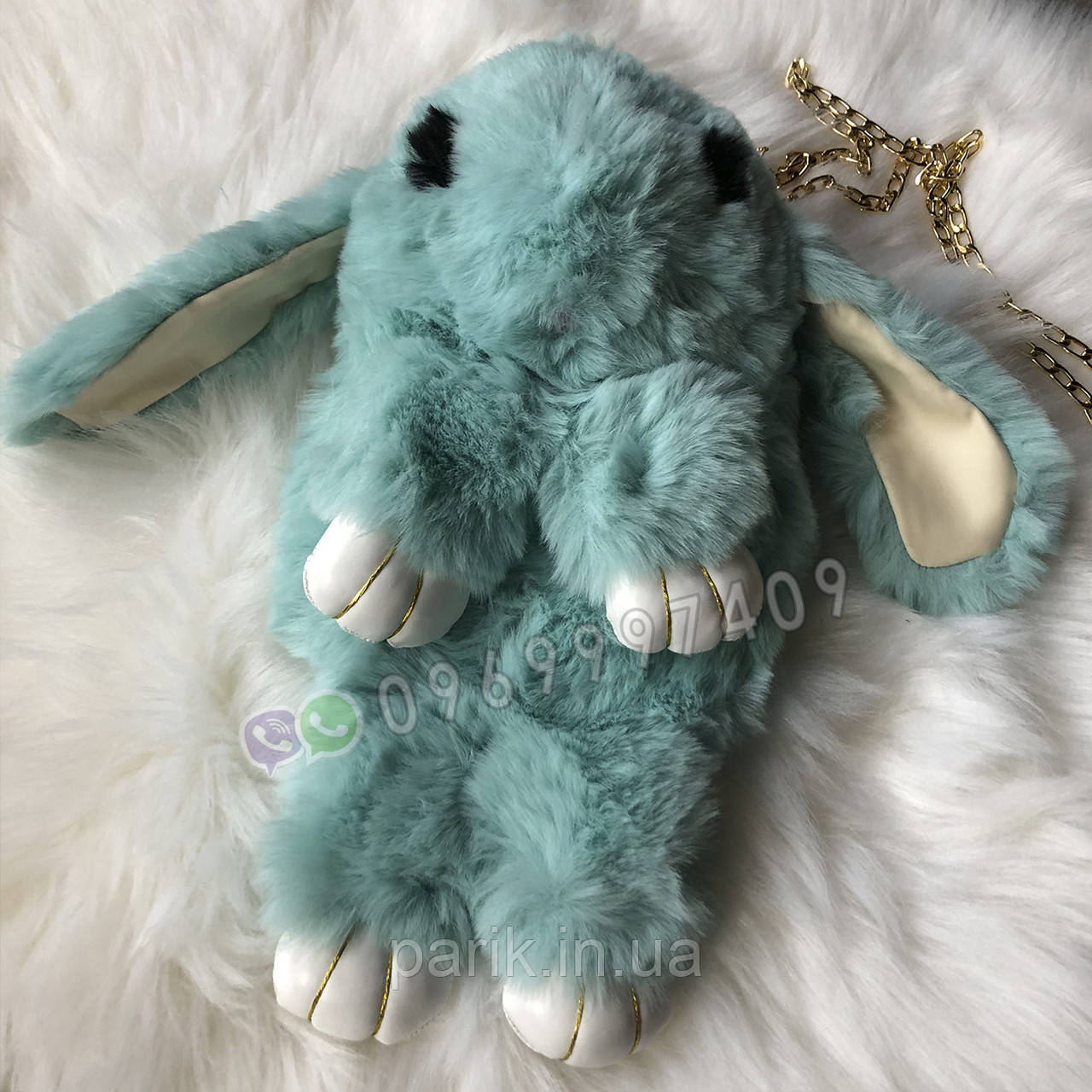 💙🐰 Сумка-Рюкзак 🐰 Кролик "Rex Fendi" з хутра (зайчик, зайчик) як іграшка