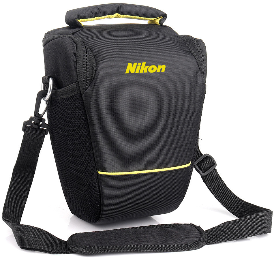 Сумка для фотоапарата Nikon D, протиударний чохол Никон Чорний з жовтим ( код: IBF061BY )