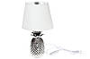 Торшер - настільна лампа з абажуром Ананас срібний з білим, фото 2