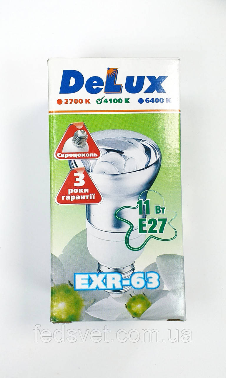 Лампа енергозберігаюча DELUX EXR-63 11W 6400К E27