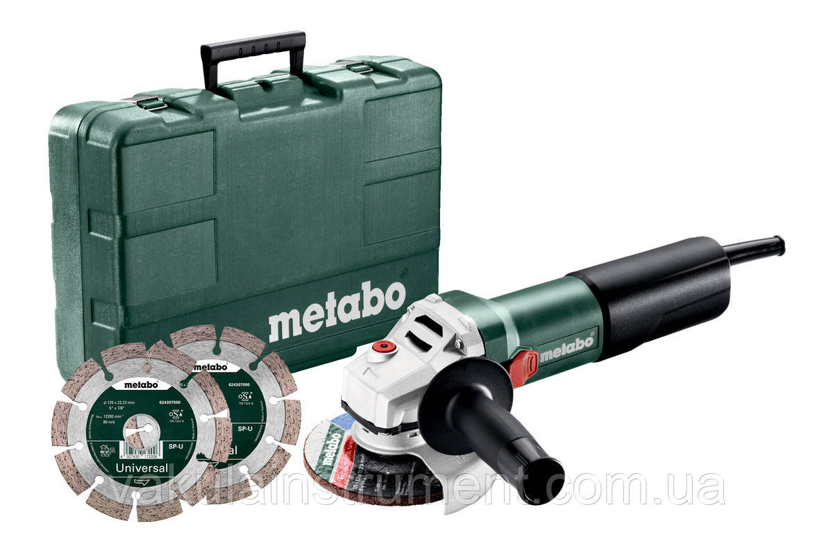Кутова шліфувальна машина Metabo WQ 1100-125 SET (610035510)