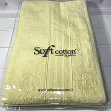 Жовтий набір рушників, лазневий і для обличчя, Soft cotton, Туреччина