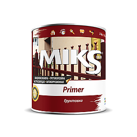 Грунтовка антикорозійна MIKS Color ГФ-021 сірий матовий 0.9кг