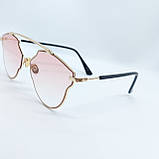 Стильные женские очки розовые с градиентом, фото 4