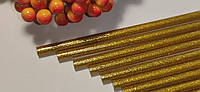 Клеевые палочки с глиттером , диаметр 7 мм , длина 20 см , цвет золото