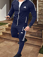 Синий мужской спортивный костюм Adidas. Мужской спортивный костюм Адидас синего цвета
