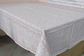 Лляна скатертина 220x150 розмір для святкового столу (N-805)