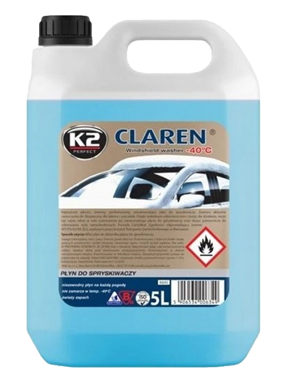 Зимовий омивач концентрат CLAREN WINDSHIELD WASHER CONCENTRATE -40C 5л (K645) K2