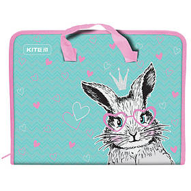 Папка на блискавці А4 Kite з ручками Cute Bunny K21-202-01