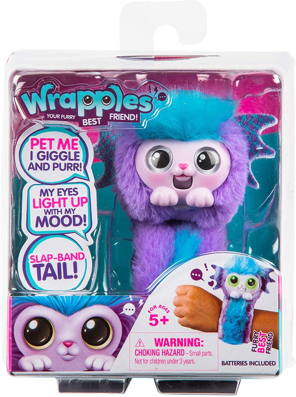 Інтерактивна іграшка браслет дракончик Шора Little Live Wrapples - Slap Bracelets Shora 28815 (Moose), фото 1