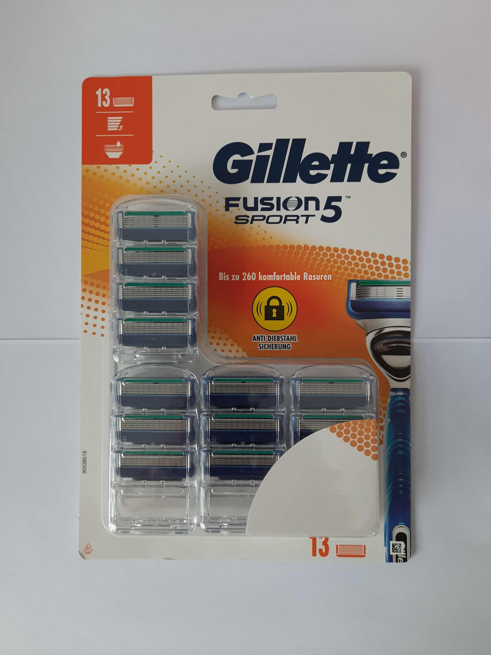 Кассеты для бритья мужские New! Gillette Fusion 5 Sport 13 шт. ( Картриджи Жиллет фьюжин 5 спорт) оригинал - фото 1 - id-p1284223543