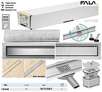 Трап для душа напольный Польша ROTARY нержавейка 60 см поворотный сифон FALA-75346