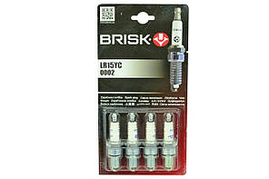 Свічка запалювання Brisk YTTRIUM (Super) 2101-2107, 2108-21099, 2110-2112, 2121 (8 кл) ключ на 21 з резистором (к-кт 4 шт)