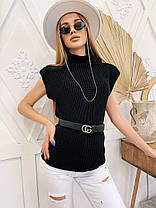 Стильна в'язана кофта жилетка з підплічниками хіт продажів 2024, фото 5