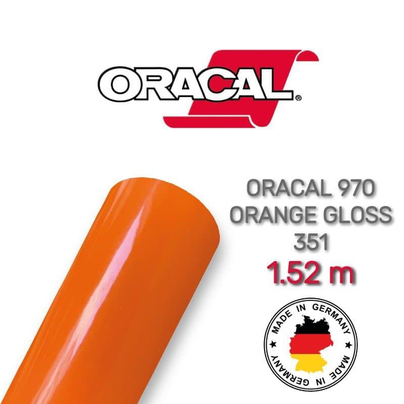 Жовтогаряча глянсова плівка Oracal 970 Municipal Orange gloss 351, фото 1