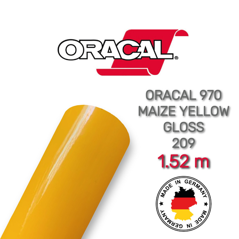 Жовта глянцева плівка Oracal 970 Maize Yellow Gloss 209