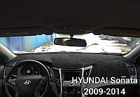 Накидка на панель приборов HYUNDAI Sonata (6 пок., YF, ), 2009-2015, Чехол на торпеду авто Хюндай Соната