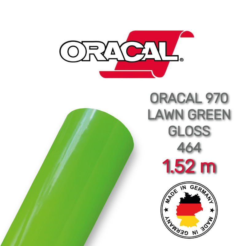Глянсова зелена плівка Oracal 970 Lawn Green Gloss 464