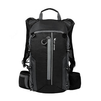 Велосипедний рюкзак West Biking YP0707210 Black+Gray велорюкзак 10L спортивна сумка 9 шт.