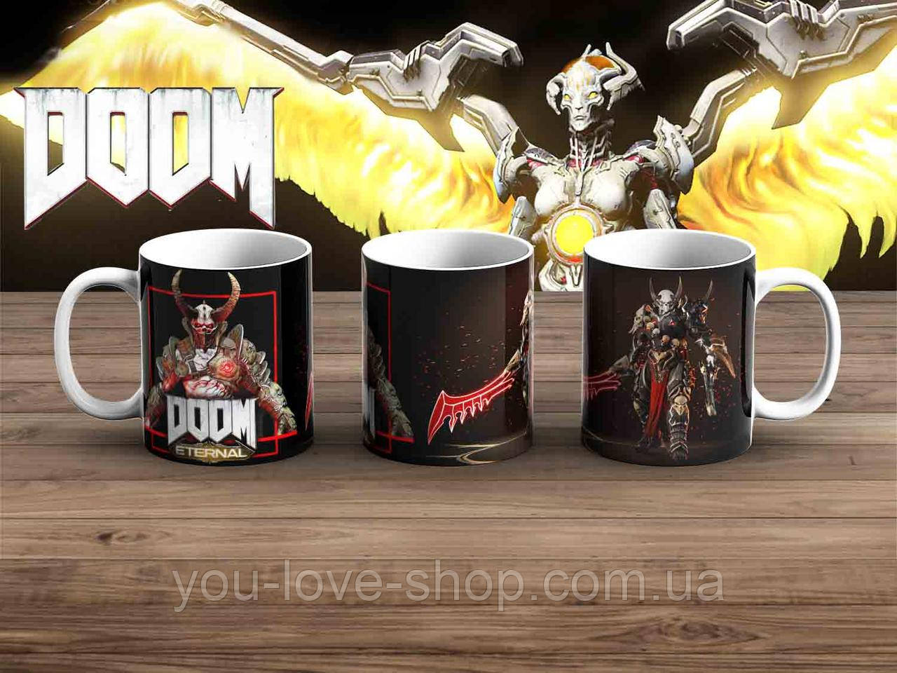 Чашка DOOM "Монстр з мечем" гуртка Дум