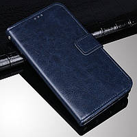 Чохол Fiji Leather для HTC Desire 20 Pro книжка з візитницею темно-синій